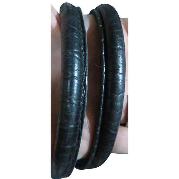 Furla Vintage black crocodile embossed Italian leather double handle bag - Picture 7 of 14